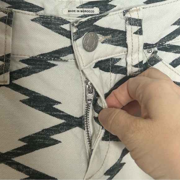Isabel Marant Etoile White & Gray Rhombus Cut Off Denim Shorts NWOT - Picture 8 of 12